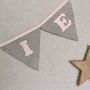 Bunting Personalised Luxury Grey And Pink New Baby Girl, thumbnail 9 of 11