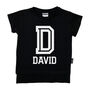Personalised Varsity Style Letter And Name T Shirt, thumbnail 2 of 4