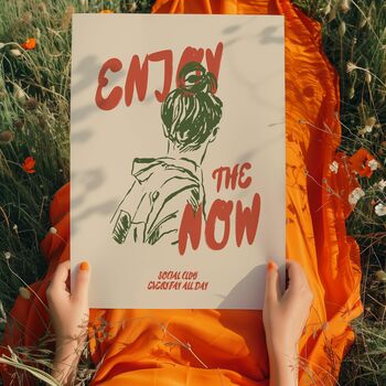 Enjoy The Now Quote Print, 4 of 4
