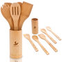 Bamboo Cooking Utensils Set With Holder, thumbnail 1 of 11