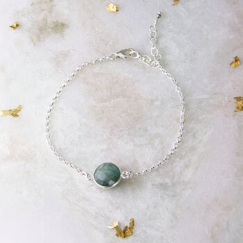 Sterling Silver Emerald Bracelet, 5 of 9
