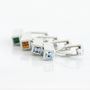 Birthstone Couples Personalised Bar Cufflinks, thumbnail 4 of 12