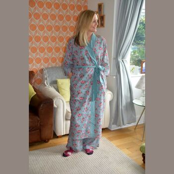 Full Length Cotton Kimono Style Dressing Gown By The Wise House ...