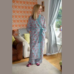 light cotton kimono dressing gown