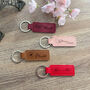 Personalized Leather Keychain Custom Engraved Name Gift, thumbnail 2 of 6