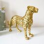 Gold Standing Leopard 12” Majestic Statement Ornament, thumbnail 5 of 5