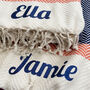 Personalised Recycled Cotton Throw, Sustainable Gift, thumbnail 5 of 11