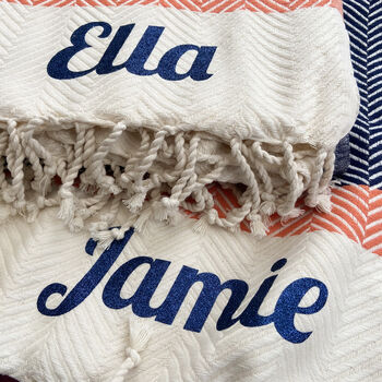 Personalised Recycled Cotton Throw, Sustainable Gift, 5 of 11