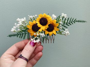Sunflower Hair Comb, 5 of 6