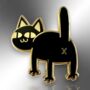Cat Butt Black Cat Hard Enamel Pin Badge, thumbnail 3 of 8