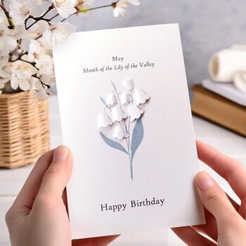 January Birth Flower Card 3D Paper Carnation, 3 of 10