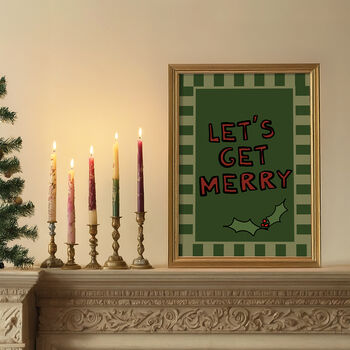 Let's Get Merry Christmas Festive Print, 9 of 9