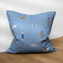 Swimmers Embroidered Cushion W Insert, thumbnail 3 of 7
