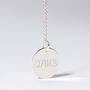 Personalised Name Silver Plated Disc Necklace, thumbnail 5 of 12