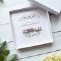 Handmade And Personalised Wedding Card With Crystal Embelishment Any Colour Ribbon, thumbnail 7 of 12