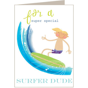 Surfer Dude Greetings Card, 2 of 4
