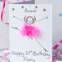Handmade Personalised Happy Birthday Fairy Card, thumbnail 1 of 3
