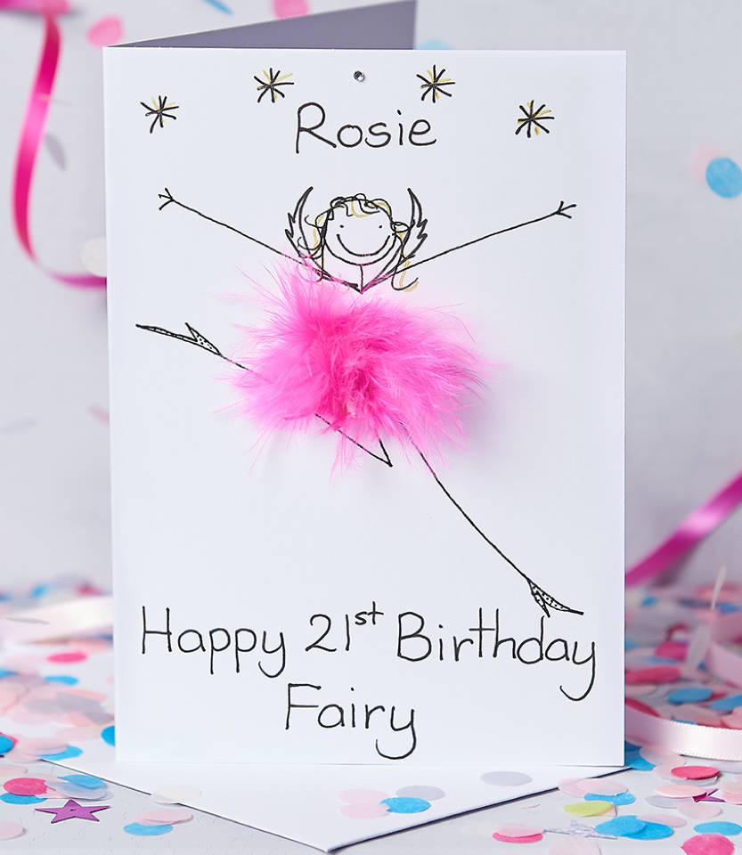 Handmade Personalised Happy Birthday Fairy Card By all things Brighton ...