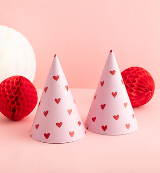 Heart Print Party Hats, 2 of 3