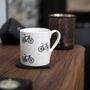 Bicycle Illustration Fine Bone China Mug, thumbnail 1 of 4