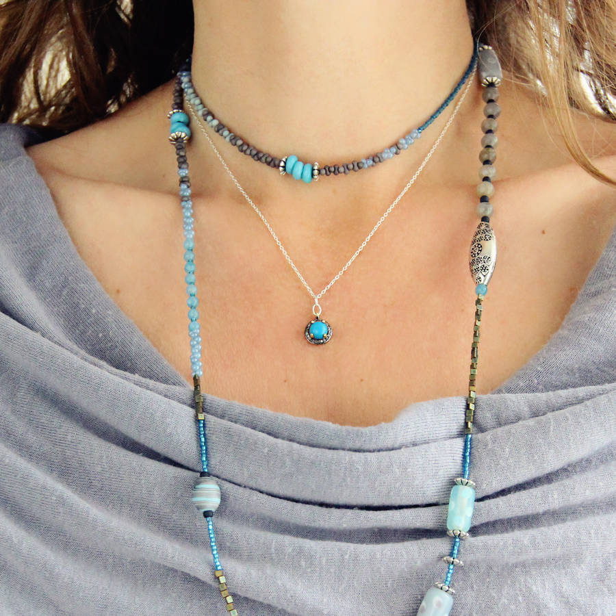 turquoise birthstone necklace