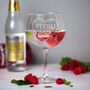 Personalised Bridesmaid Wedding Balloon Gin Glass, thumbnail 6 of 6