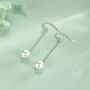 Mother Of Pearl Drop Hook Earrings In Sterling Silver, thumbnail 7 of 11