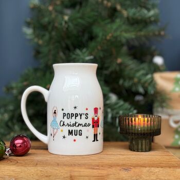 Christmas Bone China Milk Mug With Nutcrackers And Ballerinas, 6 of 10