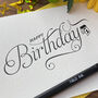 'Happy Birthday' Script Letterpress Card, thumbnail 2 of 2