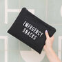 'Emergency Snacks' Black Pouch, thumbnail 1 of 5