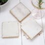 Marble And Gold Drink Coasters Set Of Four, thumbnail 2 of 9