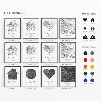 New Home Gift – Personalised Housewarming Gift, New Home Map Print, 2 of 8