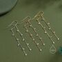 Cz Cascade Drop Hook Earrings, thumbnail 5 of 10