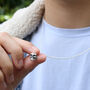 Mens Sterling Silver Skull Necklace, thumbnail 1 of 4