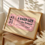 Ticket To A Good Life Personalised Wedding Gift Print, thumbnail 1 of 10