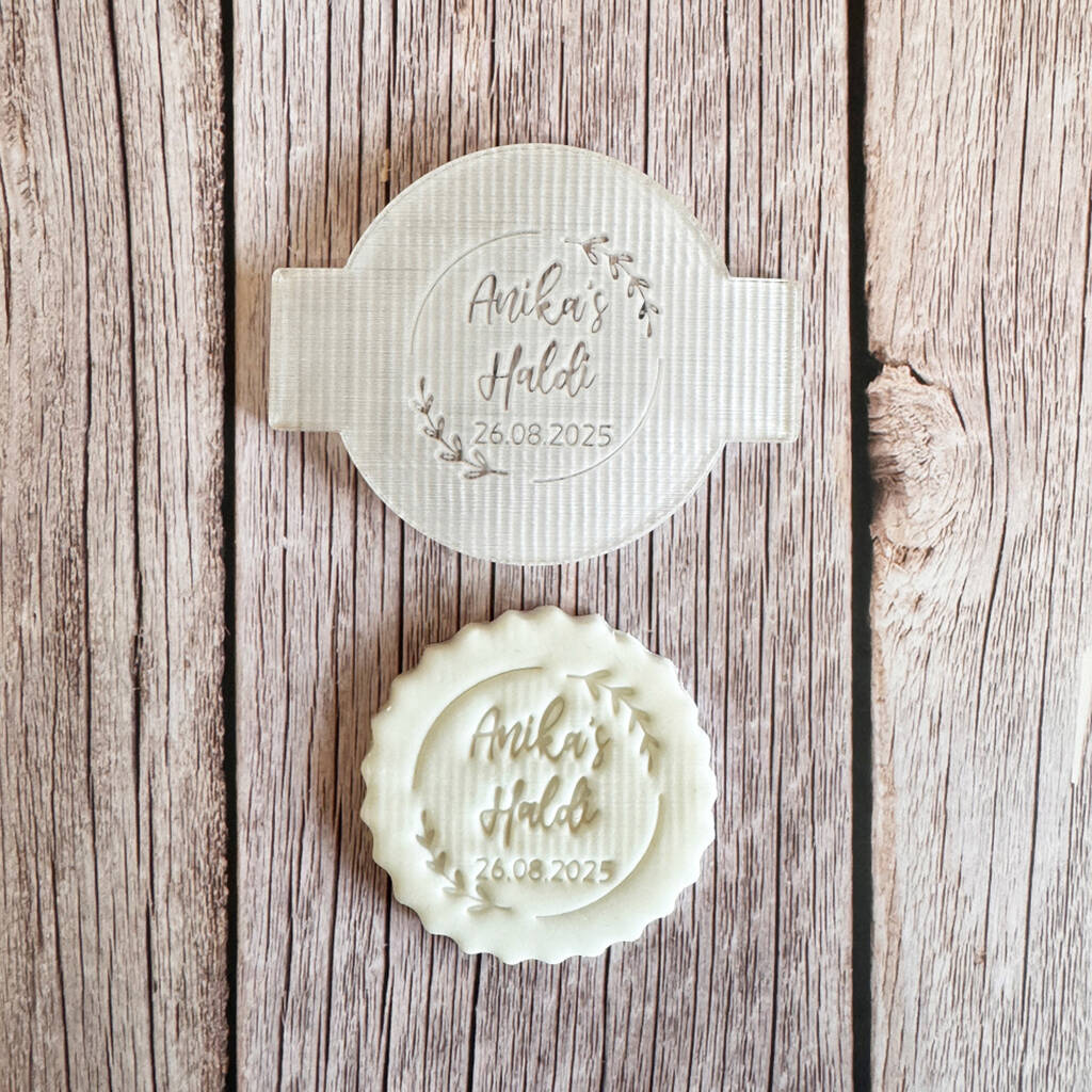 Haldi Cake Embosser Indian Wedding Celebration, 1 of 3