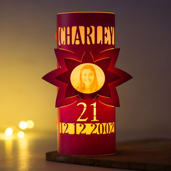 Personalised Birthday Photo Paper Lantern 100th, 7 of 11