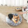 70cm Grey Soft Plush Donut Dog Cat Bed Cushion, thumbnail 1 of 7
