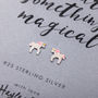 Magical Unicorn Sterling Silver Earrings, thumbnail 2 of 8