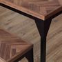 Waterloo Walnut Herringbone Solid Wood Dining Table, thumbnail 3 of 4
