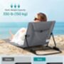 Set Of Two Folding Beach Sunloungers Deck Beach Chairs, thumbnail 4 of 6