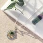 Infinity Universe Green Onyx Silver Necklace, thumbnail 2 of 10