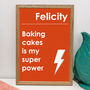Personalised Super Power Typography Print, thumbnail 2 of 11