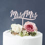 Decorative Mrs And Mrs Cake Topper, thumbnail 2 of 4