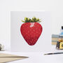 Strawberry Botanical Art Card, thumbnail 1 of 3