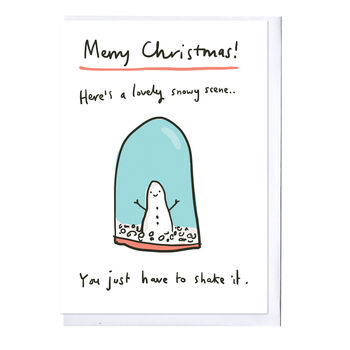 Snowglobe Christmas Card, 2 of 2