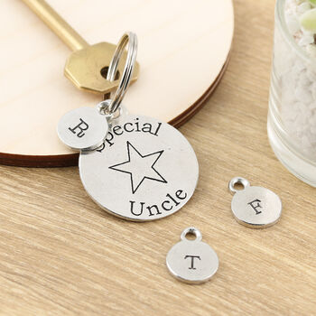 Uncle Gift Personalised Pewter Keyring, 3 of 5