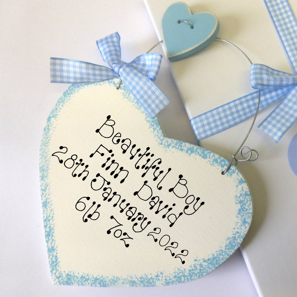 Personalised New Baby Sign By Country Heart | notonthehighstreet.com