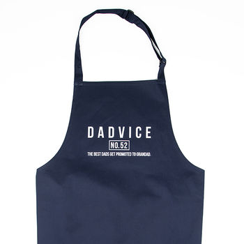 'Dadvice Best Dads Get Promoted To Grandad' Apron, 4 of 7