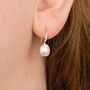 9ct Gold Keshi Pearl Earrings With Diamond Set Hook, thumbnail 1 of 8